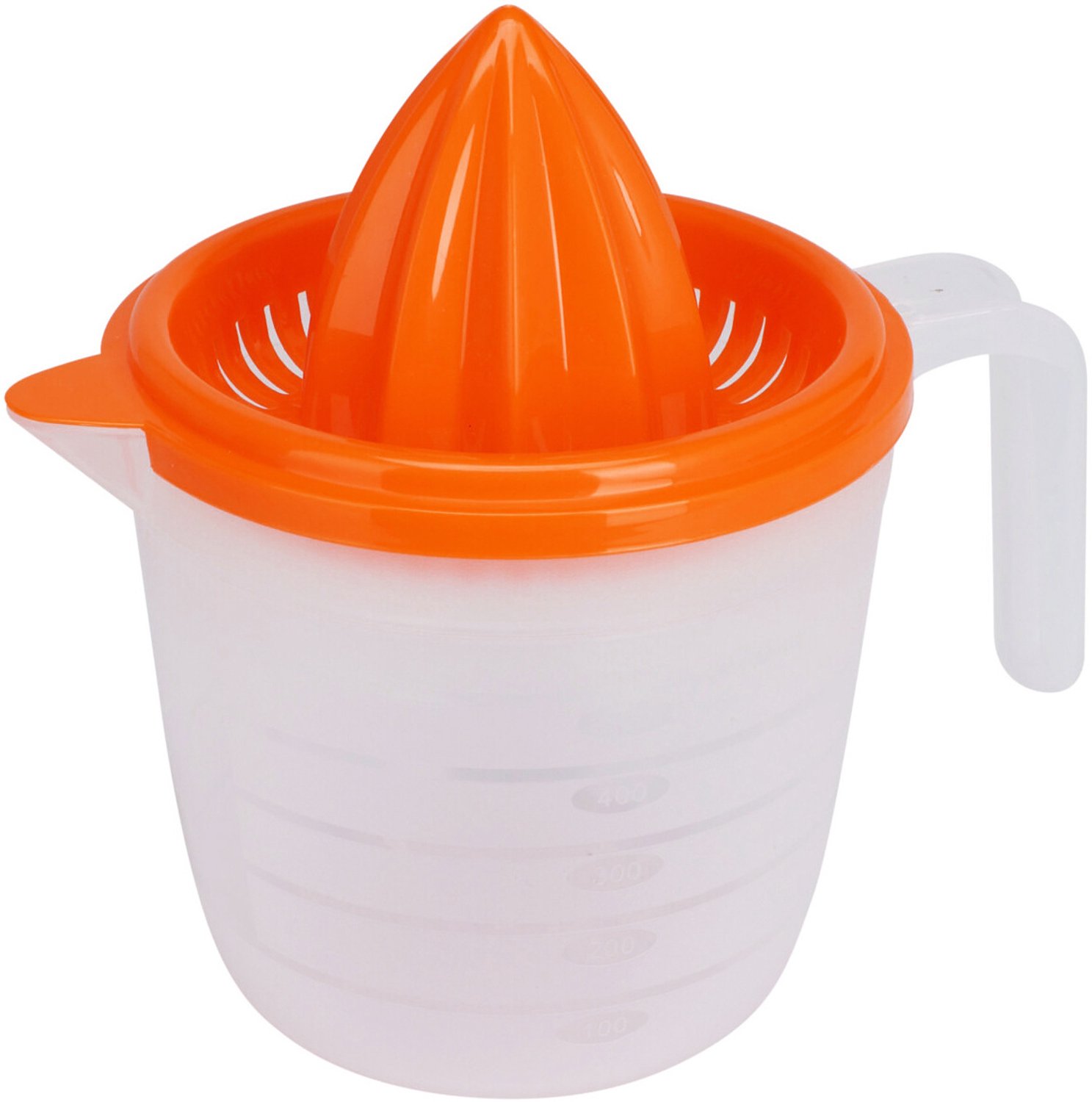 EH Excellent Houseware - Citruspers met grote container, 600 ml - oranje