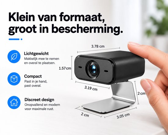 Lexum® Mini Beveiligingscamera WiFi – Draadloze IP Camera – Bewegingsdetectie – Nachtzicht – Magnetisch Bevestigen – App – Binnen & Buiten — afbeelding 5