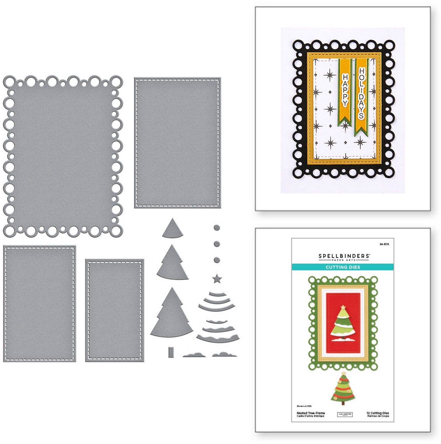 Spellbinders Snijmallen - Nested Tree Frame - 12 st.