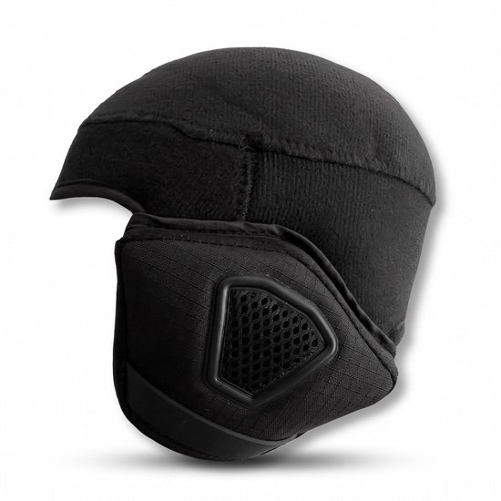 Helmmuts Met Oorwarmers Winter Kit voor ClearView, ICE en Signal Muts Fietshelm Large Zwart Fietsmuts — afbeelding 4