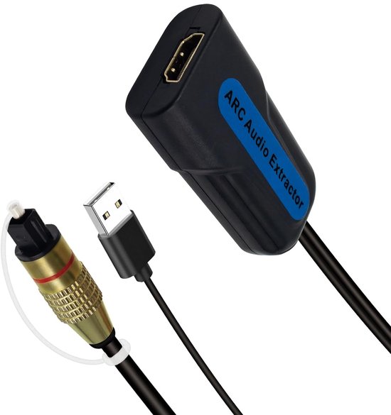 HDMI ARC-audio-extractor - 192 kHz/24 bit - HDMI high-definition audio-converter - Optische Toslink SPDIF-uitgang - Zwart - 67*35*15 mm - Kabellengte 150 cm - Geschikt voor HDTV's - ARC/EARCTV naar optische soundbar - Home cinema — afbeelding 4
