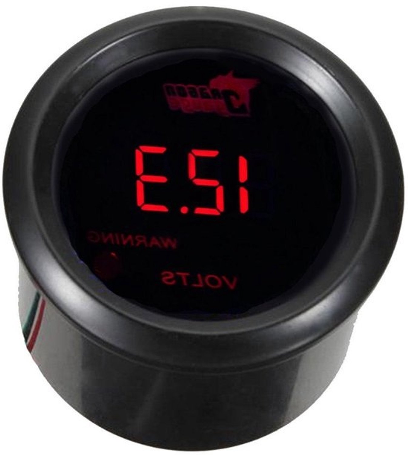 Meter voor autospanning - Spanningsmeter - Diagnose van de motor - Rood ledscherm - 52 mm - Zwart