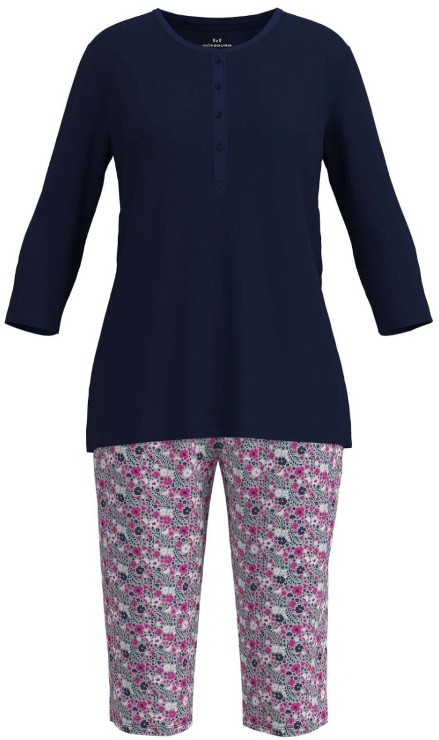 Götzburg Gotzburg dames Capri Pyjama 250279 625 Blau motief