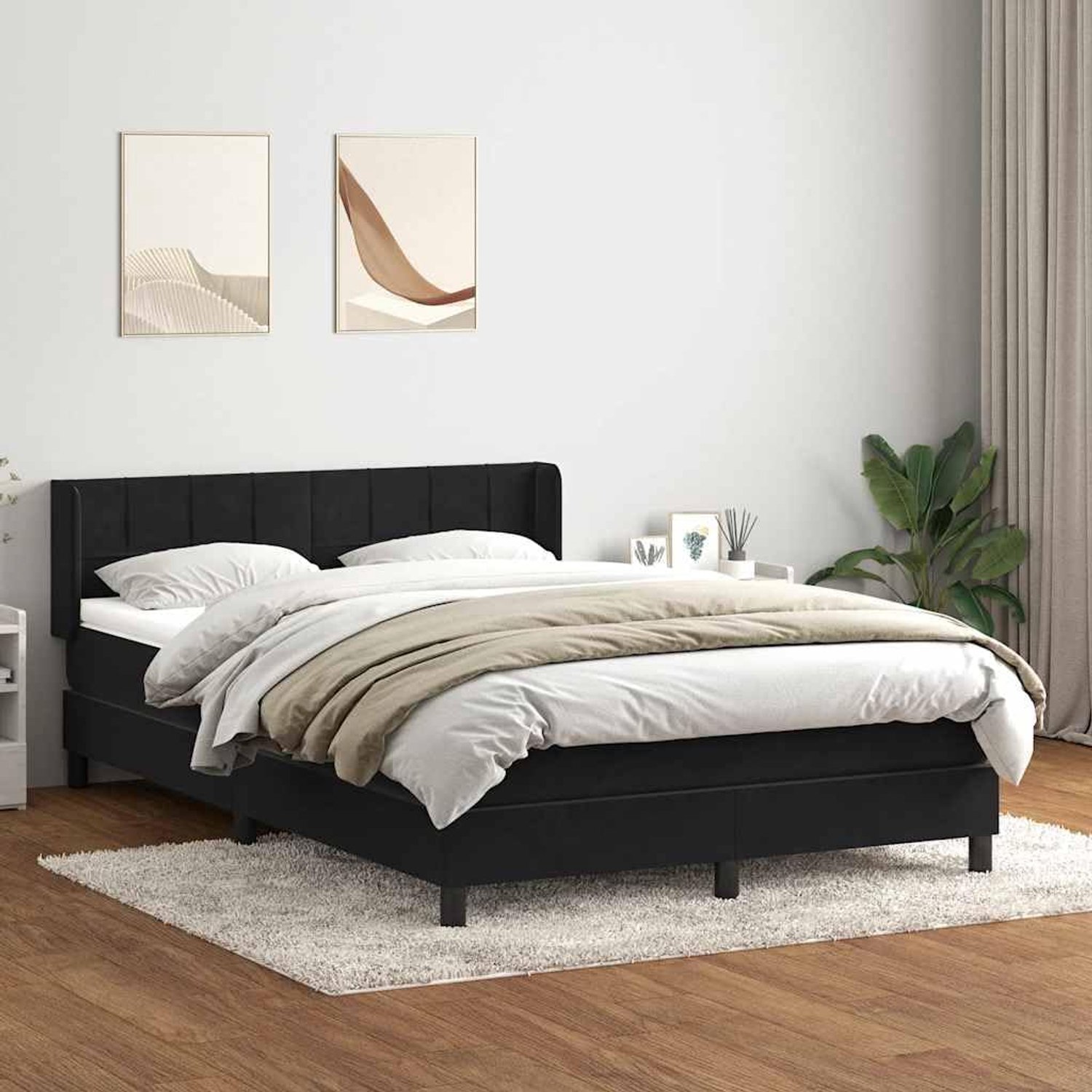 Boxspringbed Pocketveringmatras Zwart 160x210 cm