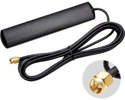 4G LTE GSM Antenne 3 m, 700–2600 MHz, omnidirectioneel, zelfklevende houder, antenne met SMA-stekker, voor auto, voertuig, hotspot, router, gateway, modem