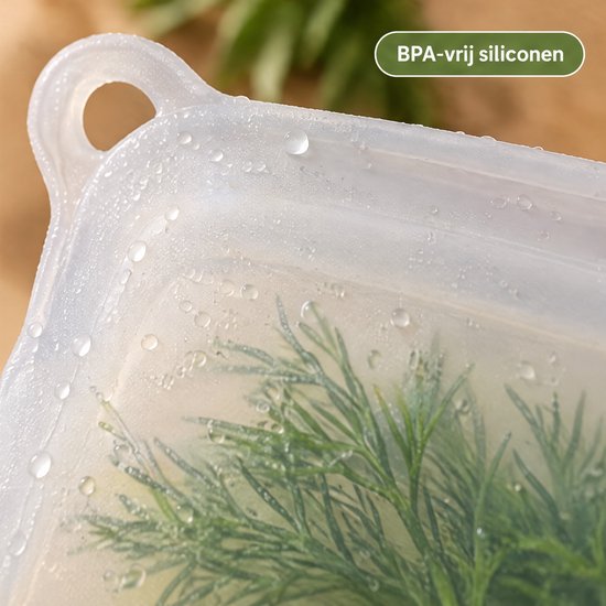 Lomera Siliconen Vershoudzak 1960 ml - Herbruikbare Diepvrieszak - Boterhamzakje - Bewaarzak voor Voedsel - Hersluitbaar Zakje - Invrieszak - Vriezerzak - Mealprep - Opbergzak - BPA-vrij — cadeau in Cadeau-ideeën - foto 6