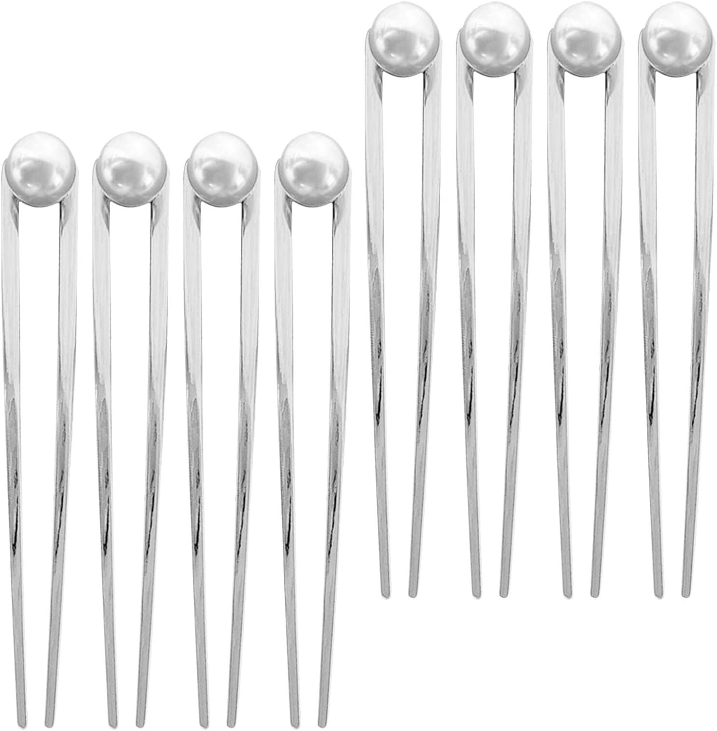 Haarspelden Haarspeldjes Chignon Speld Metalen Retro Haarspeld Metalen Haarvork Opgestoken Haarspelden Klassieke Haarvork Silver