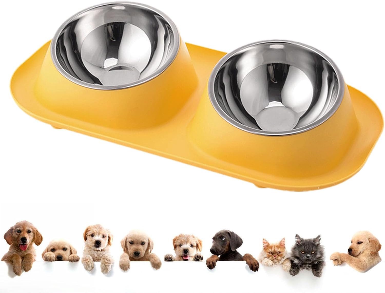 Voederbak en Drinkbak voor Honden 2-In-1 Huisdieren Voederbak