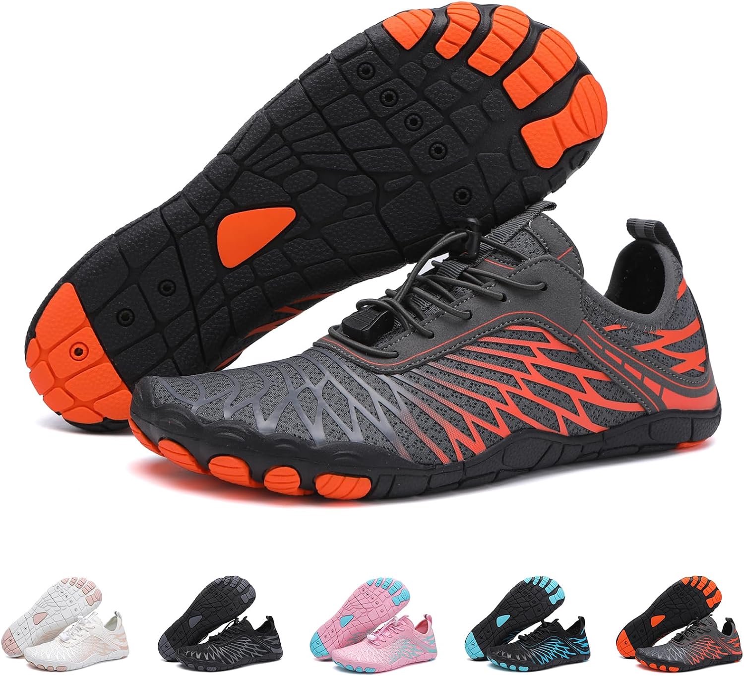 Barefoot Schoenen Womens Mens brede teen vak water schoen