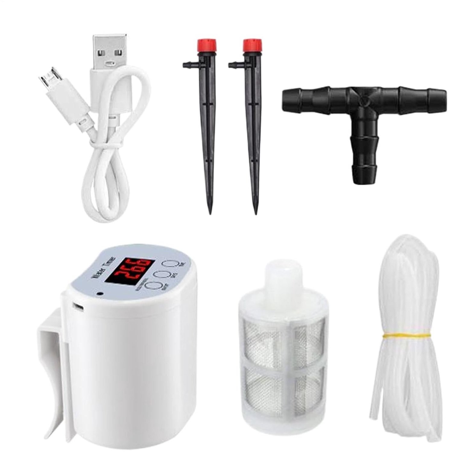Irrigatieset, irrigatie-accessoires voor tuinieren, automatische irrigatie, broeikas, balkon, terras, reizen, tuin, vakantie, kantoor, thuis, woonkamer