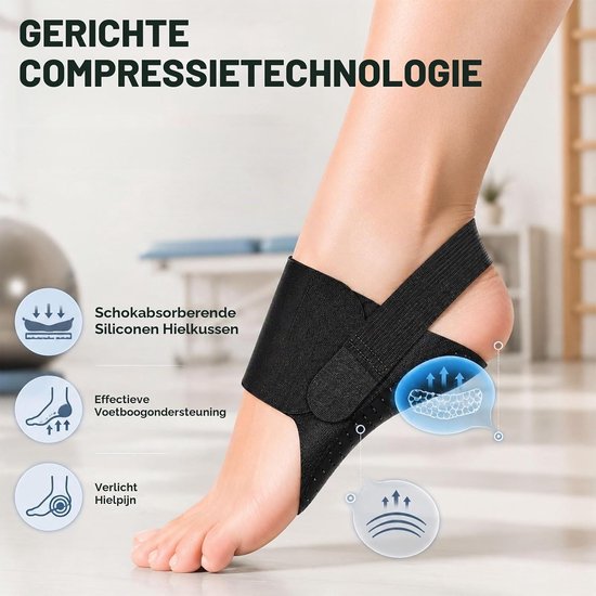 Plantarfasciitis Bandages voor Voetpijn, Enkelsteun en Siliconen Hak voor Sport en Wandelen - 2 Stuks — afbeelding 4