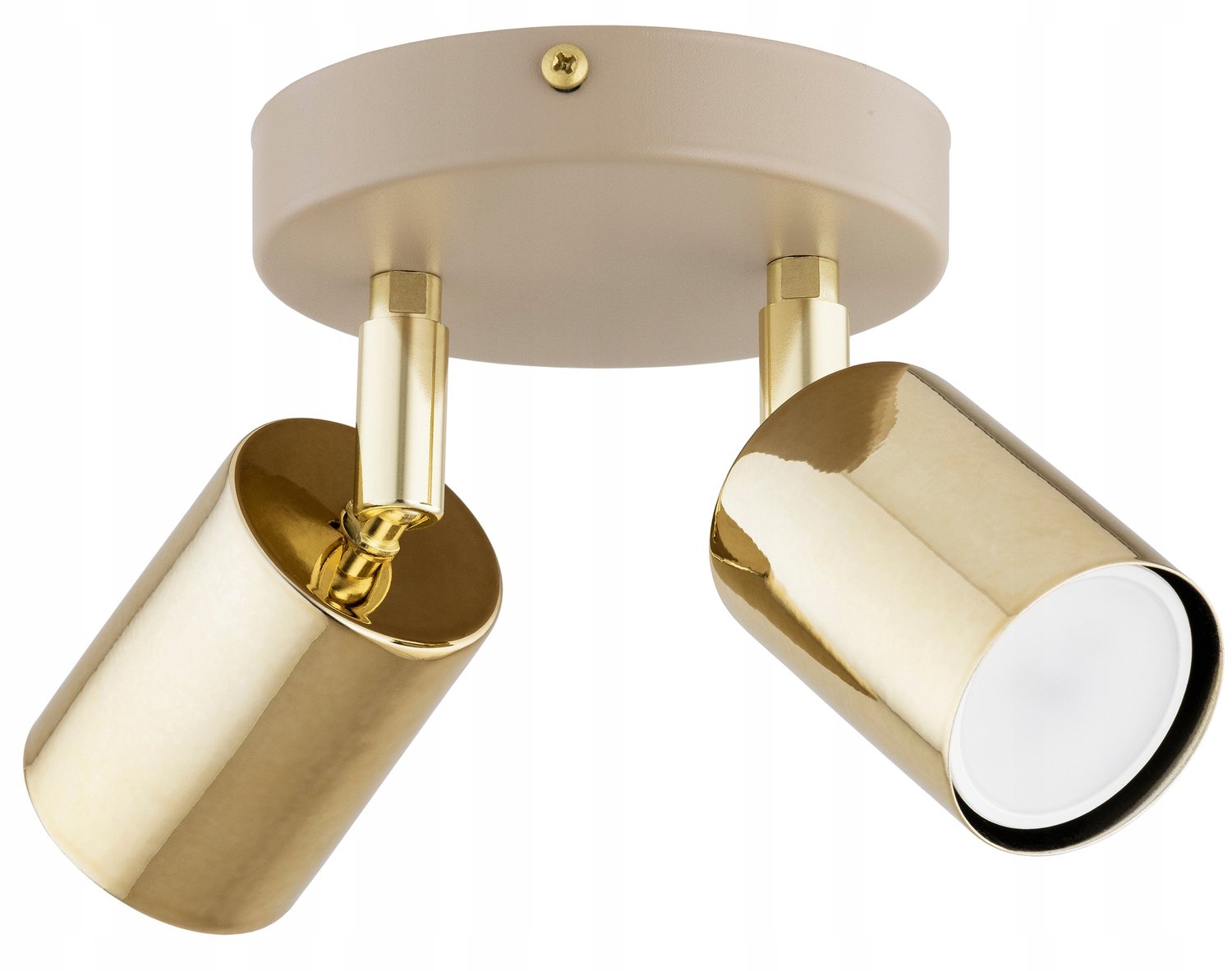 Spot Plafondlamp Beige Goud Metaal GU10