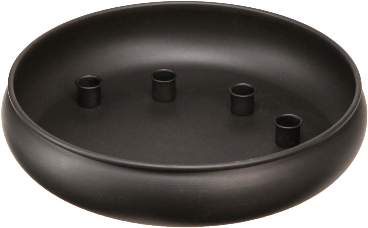 posiwio Schaal met kaarshouder magneet zwart Ø33cm H7,5cm