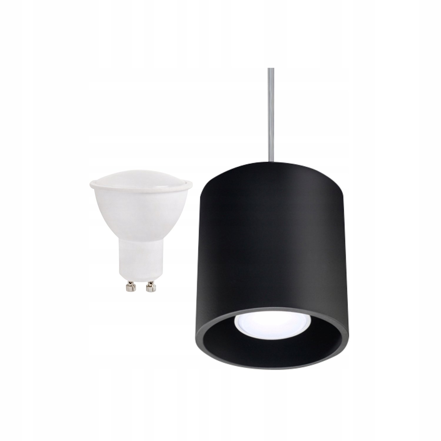 AMERO 1 zwarte lampa wisząca z żarówką LED GU10