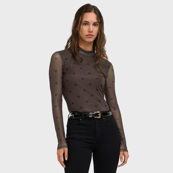 ONLY - ONLERICA MESH L/S TOP JRS Dames Top — cadeau in Cadeau-ideeën - foto 6