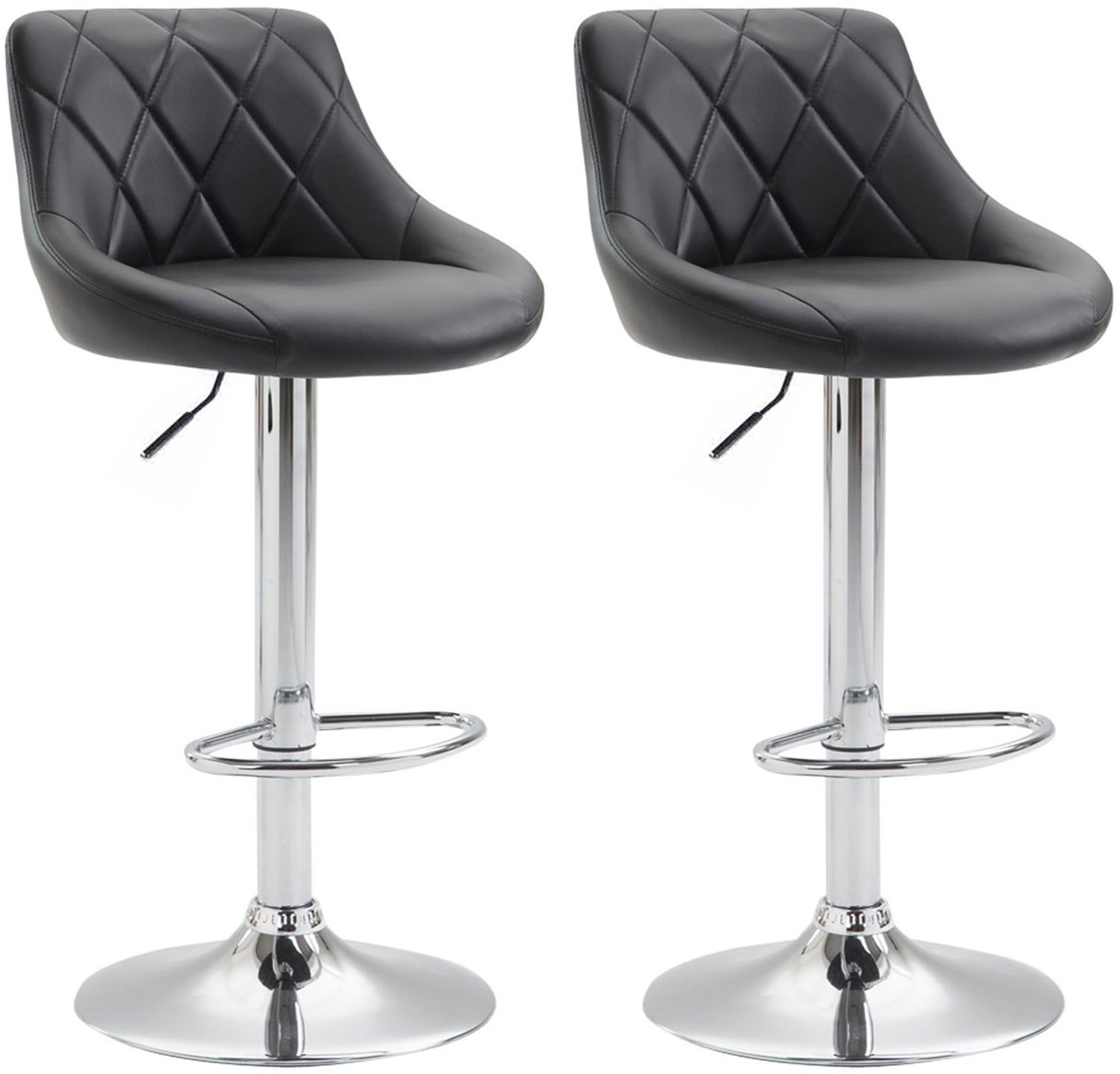 Luxe Comfort Barkruk - Set van 2 - Zwart