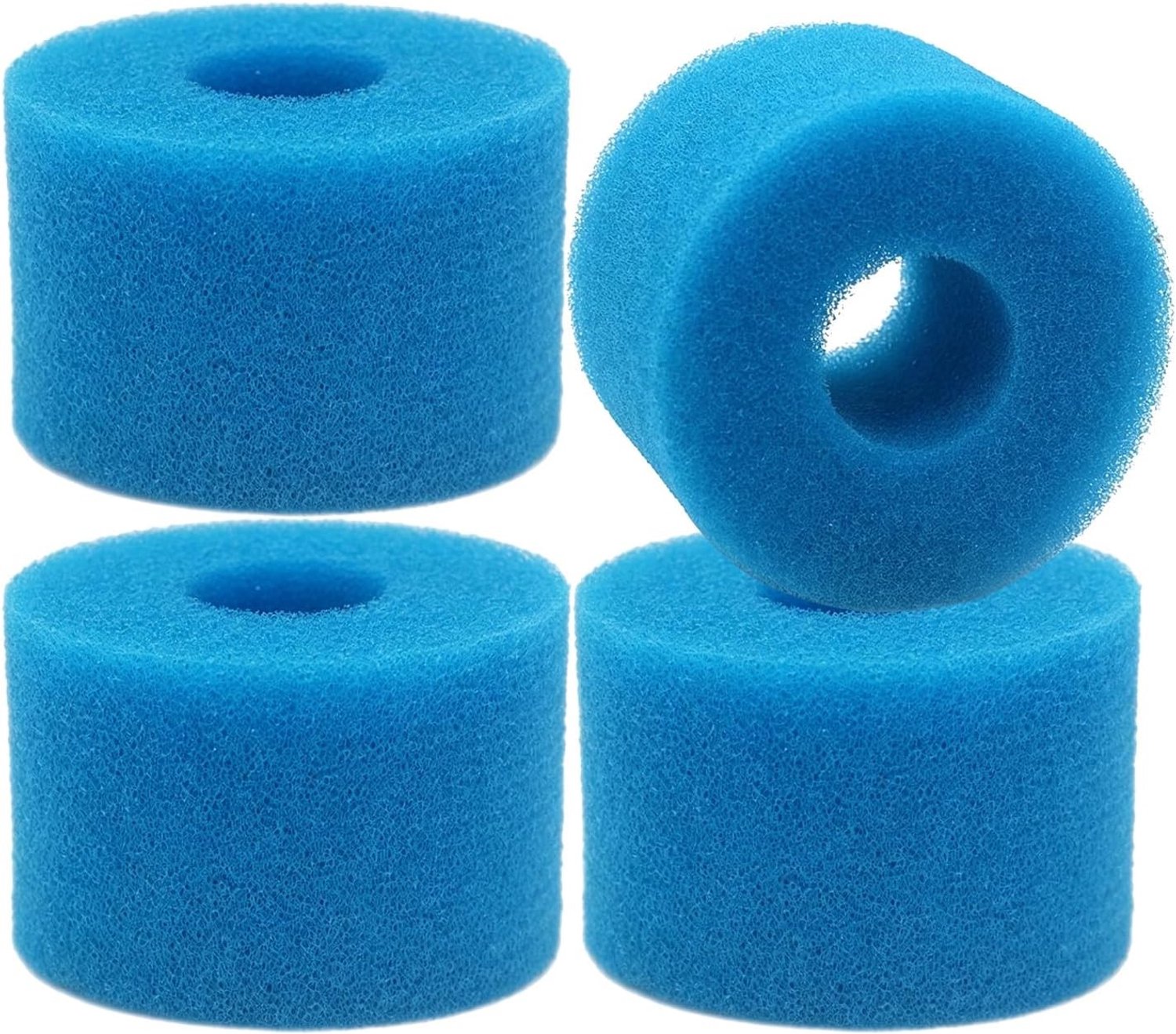 Set van 4 Herbruikbare Filter Sponzen Type S1 voor Zwembaden, Spa's en Tuinen - Efficiënte Pool Filter Cartridges voor Optimale Waterkwaliteit