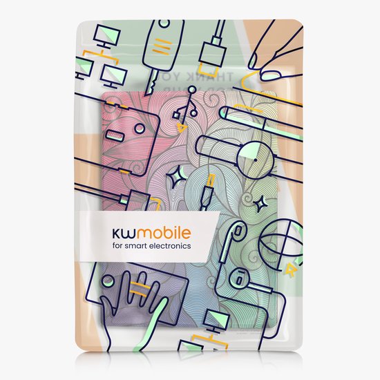 kwmobile e-reader hoesje geschikt voor Pocketbook InkPad One hoes - Ereader flip case met standaard - E reader cover van kunstleer - In roze / blauw / groen — afbeelding 5