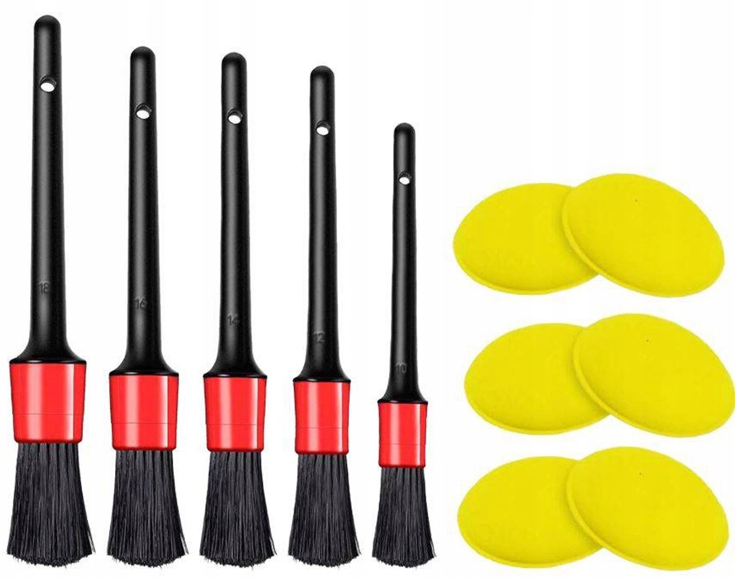 11-delige Set Detailing Penselen & Applicator Sponsjes voor Auto