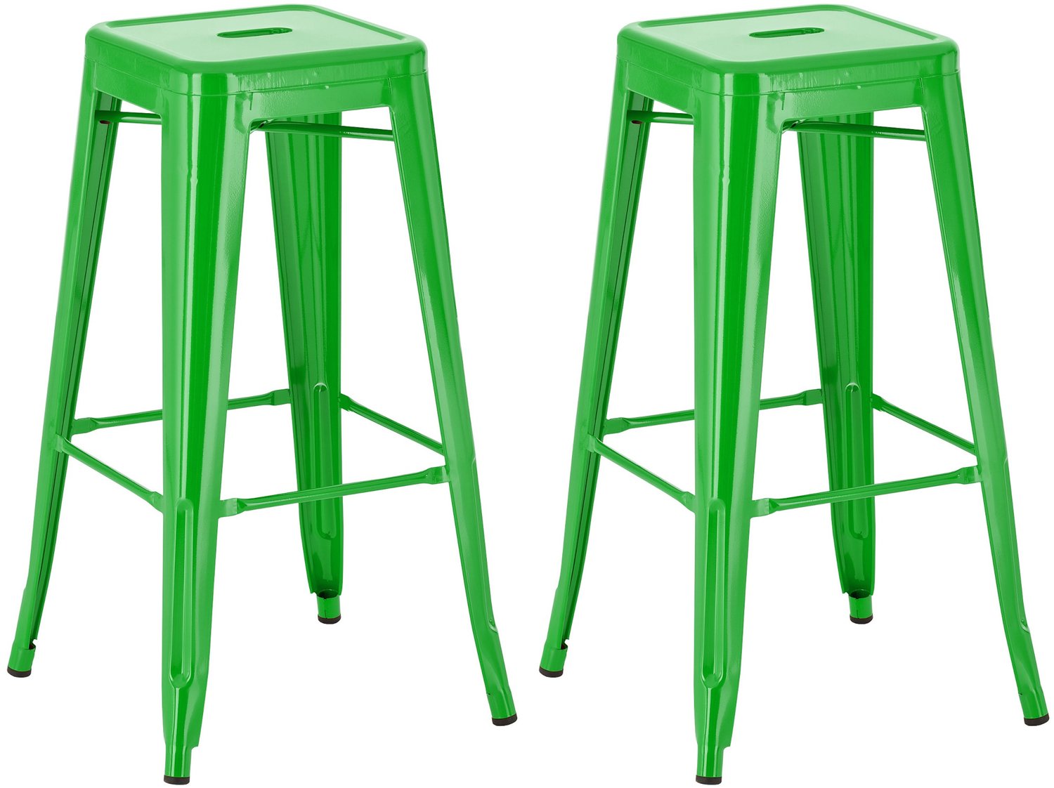 Luxe Comfort Barkruk - Set van 2 - Zithoogte 76 cm - Groen