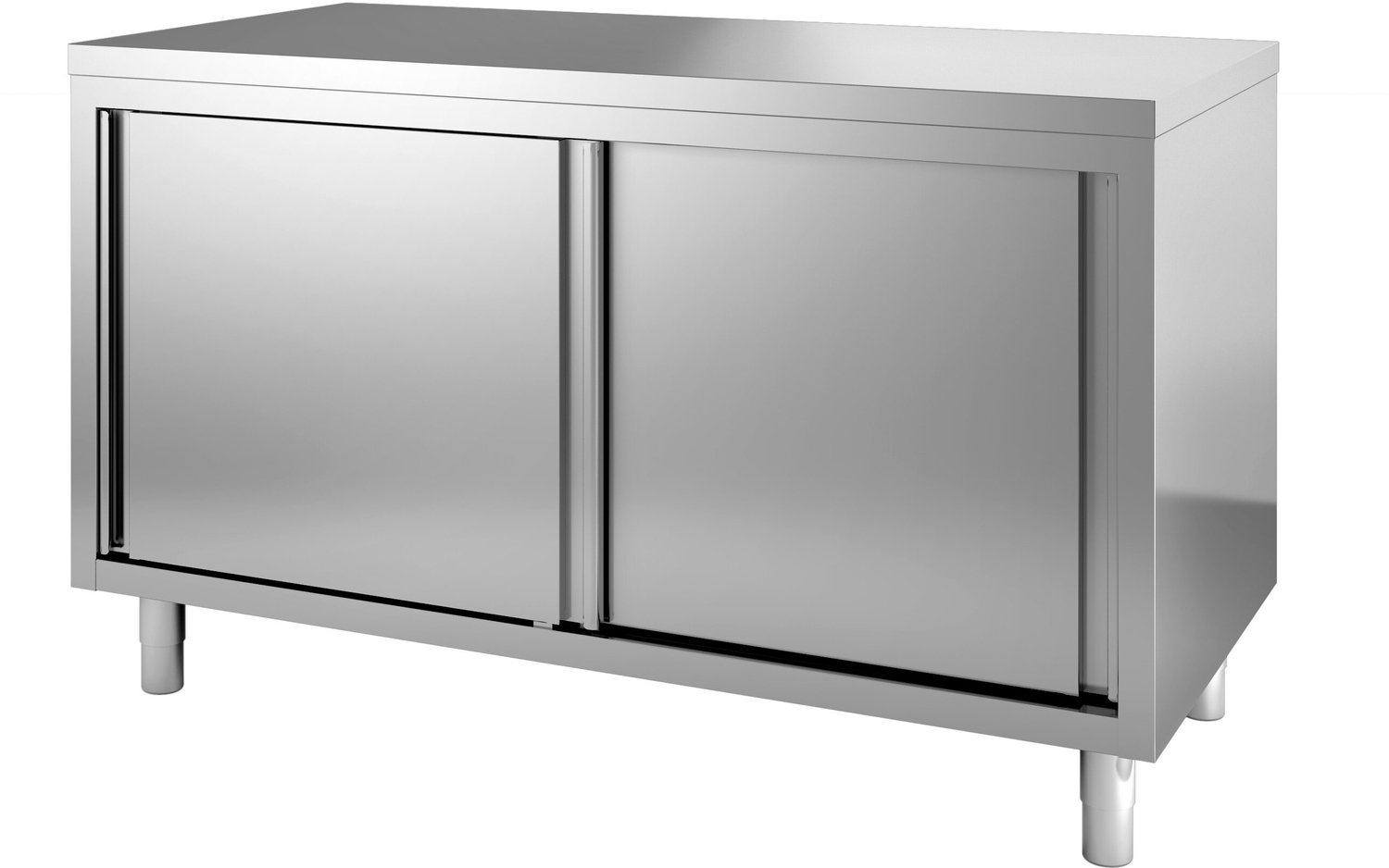 Werktafel - Schuifdeuren 120cm breed - RVS - Combisteel - 7452.3005 - Horeca & Professioneel