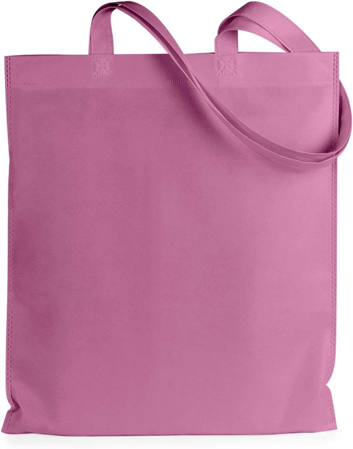 Boodschappentas - Roze - 36 x 40 cm - Katoenen Canvas Tas met Lange Hengsels - Voor Dagelijks Gebruik