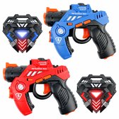 Lasergame Set voor Kinderen - 2 Laserguns & 2 Vesten - Laser Tag battle - 20 Meter bereik - Binnenspeelgoed & Buitenspeelgoed