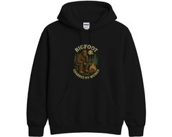 Bigfoot Hoodie – GRABBED MY WEINER – Camping Outfit – Unisex Hoodie voor Dames & Heren – Grappig Cadeau