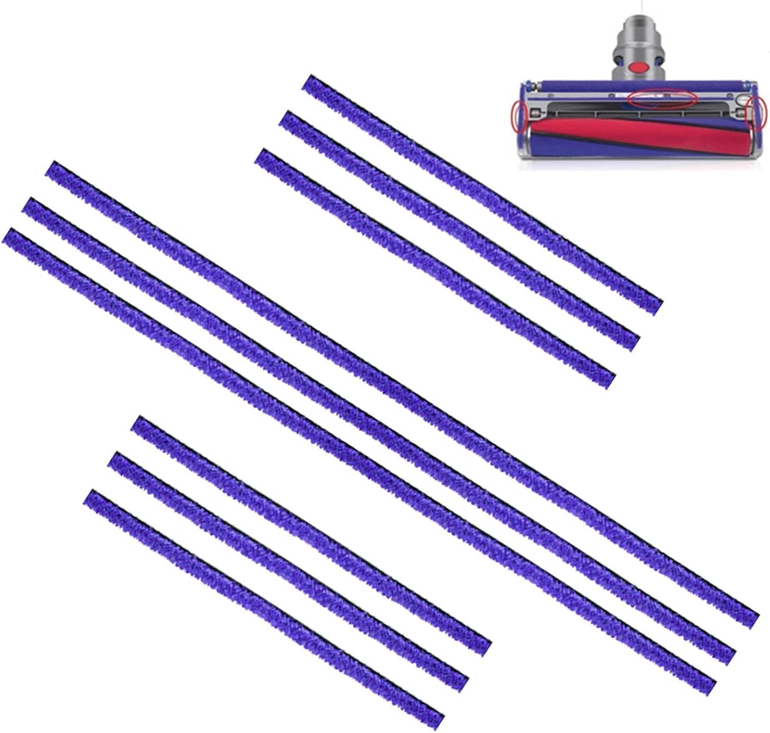 9 stuks pluche strips voor Dyson V6, V7, V8, V10, V11, zachte pluche strepen, reservebanden, voor Dyson stofzuiger, elektrische borstel, zelfklevende band, 3 lange 6 korte zachte pluche banden