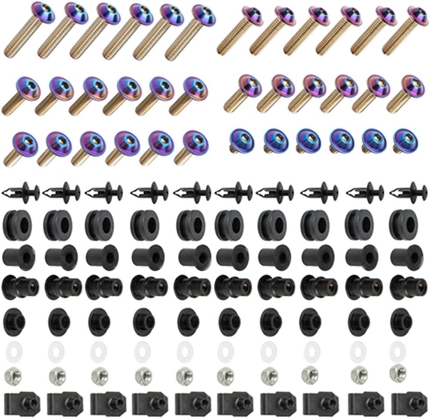 Geschikt voor CBR1000RR CBR1000RR CBR1000RR CBR1000RR 2004-2005 body kit motorfiets RVS kuip bout kit schroef clip, Colour
