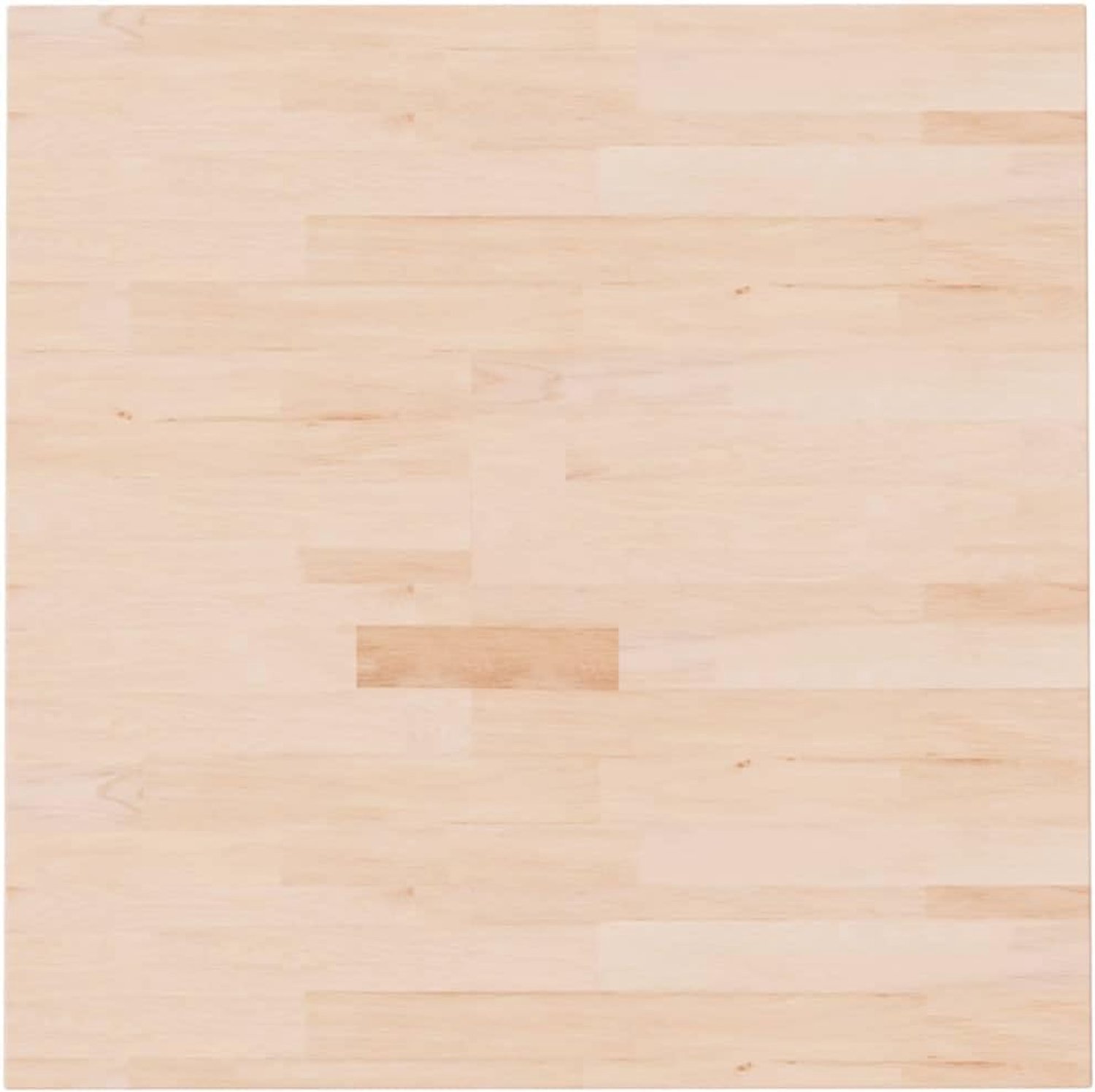 Tafelblad, massief houten plaat, vervangende tafelblad, houten plaat voor eettafel, salontafel, tuintafel, eikenhout, onbehandeld, vierkant, 70 x 70 x 2,5 cm