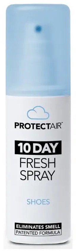 Fles ProtectAir 10 DAY FRESH SPRAY voor schoenen, elimineert geur.