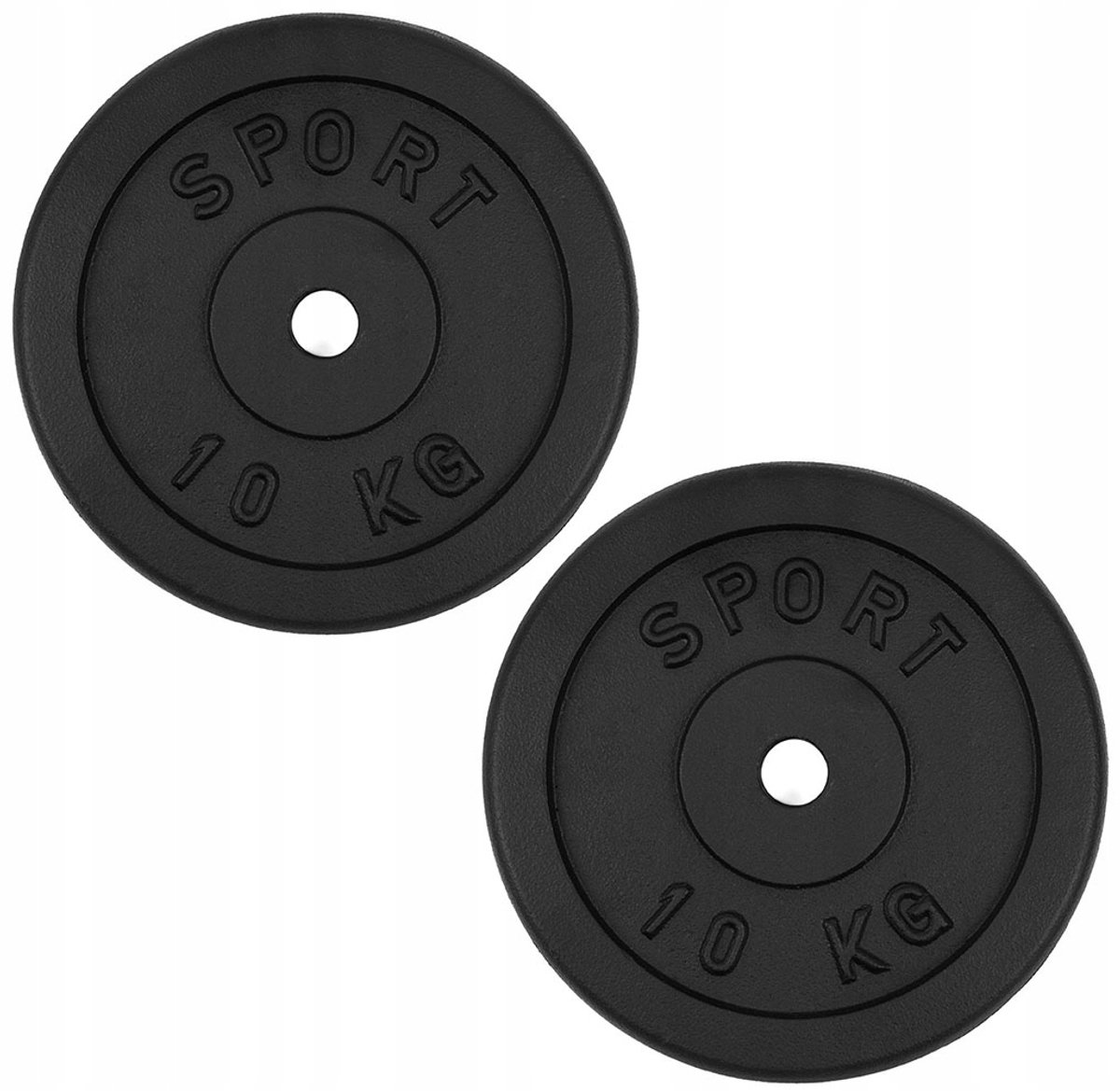 Gietijzeren Halterplaat Set 2x10kg - 20kg Totaal - 30mm Gat