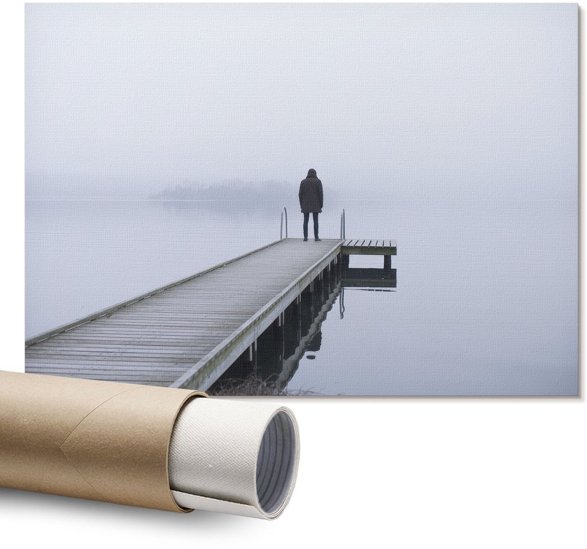Coloray Polycanvas Wandposter - Paard Met Rollers, Illustratie - A1 - Roze Motief - Rechthoek - Wandkunstwerk - Slaapkamer - Humoristisch