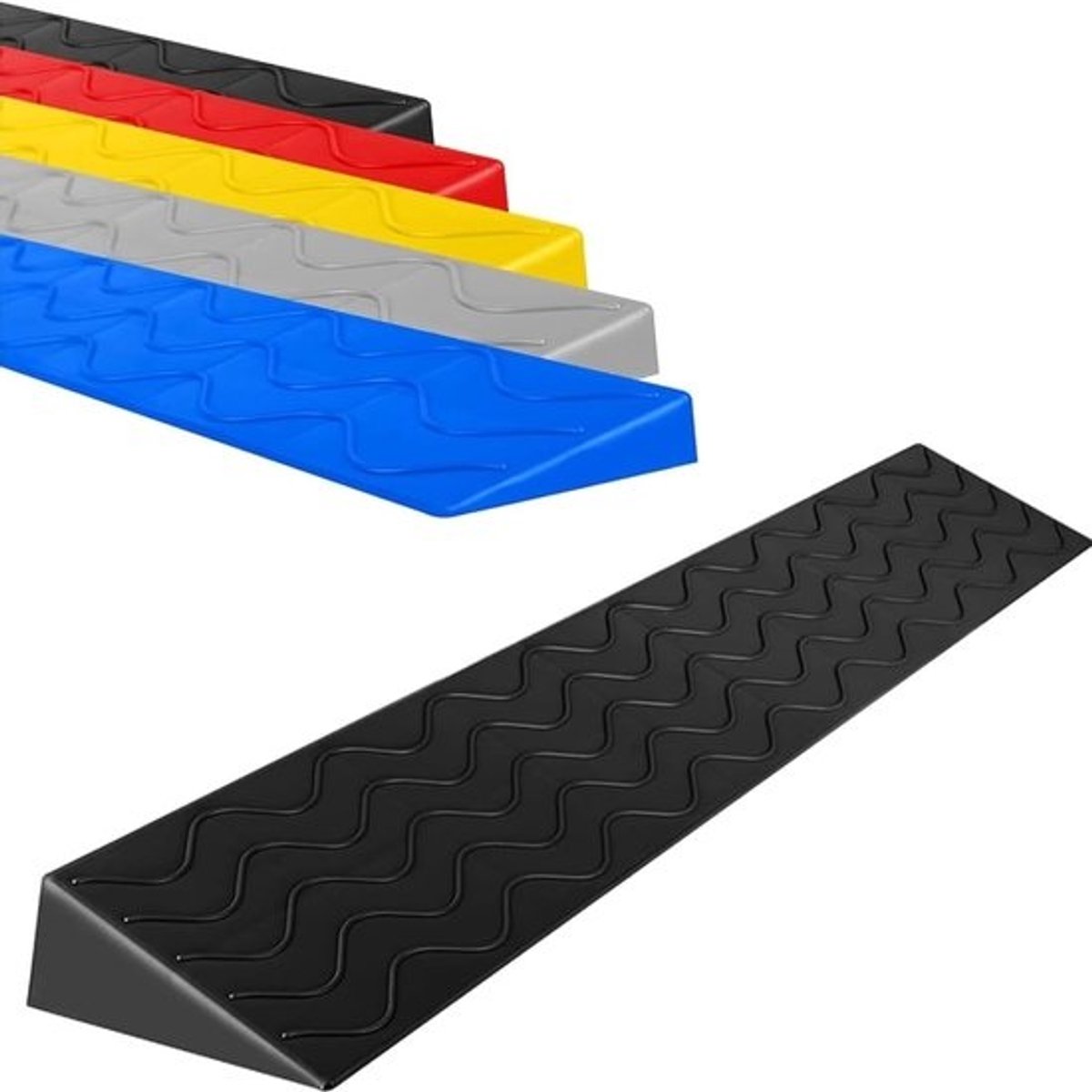 Drempelhelling - Stoeprand Oprit - Toegankelijkheid Verbeteren - Vergroot Gebruiksoppervlak - 100x18x8 cm - Zwart