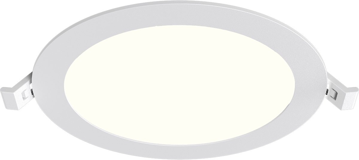 LED Downlight Inbouwspot Dimbaar - Brinton Thin - 12W 1120lm 120° Bundelhoek - Natuurlijk Wit 4000K - IP40 - Rond - Wit - Ø170mm Buitenmaat - Ø150mm Zaagmaat