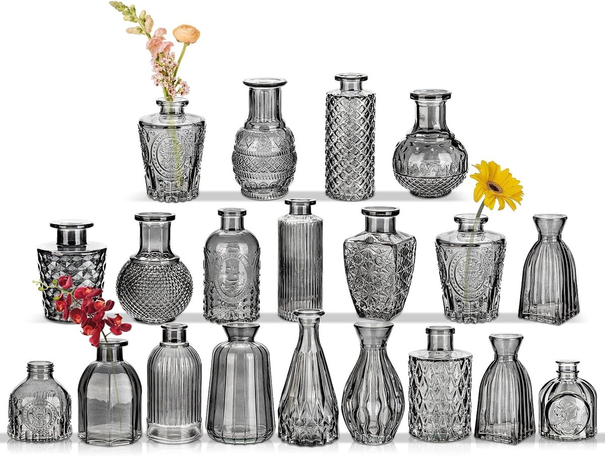 Vaas - Set van 20 - Glas - Vintage