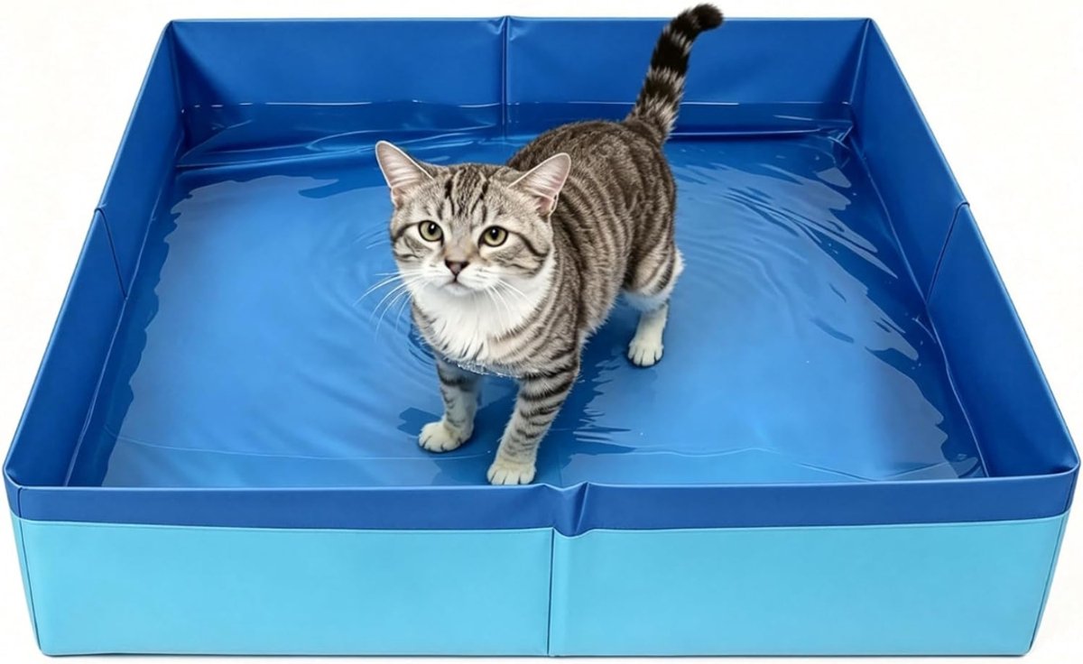 NIVA® Hondenzwembad - Zwembad voor Honden - Hondenzwembad - Blauw - 50cm x 50cm x 10cm