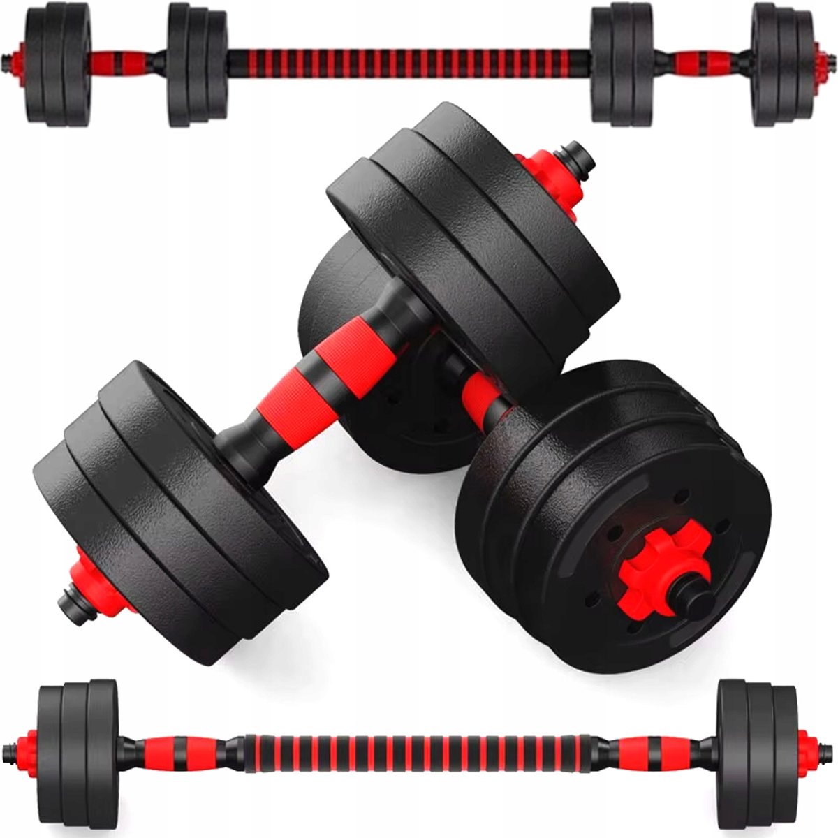 Verstelbare houderset 20 kg - inclusief stang en halterrail