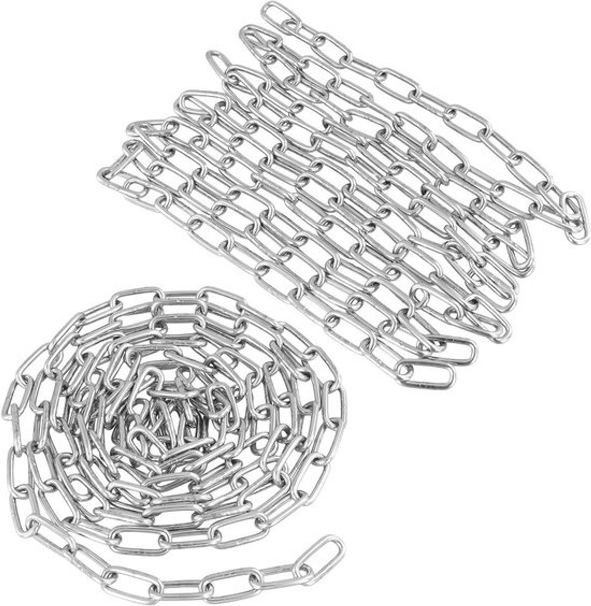 Roestvrijstalen Ketting - Stalen Ketting - Hangstoel Ophangen - 2 Meter Lengte - 4 mm Dikte - Zilver