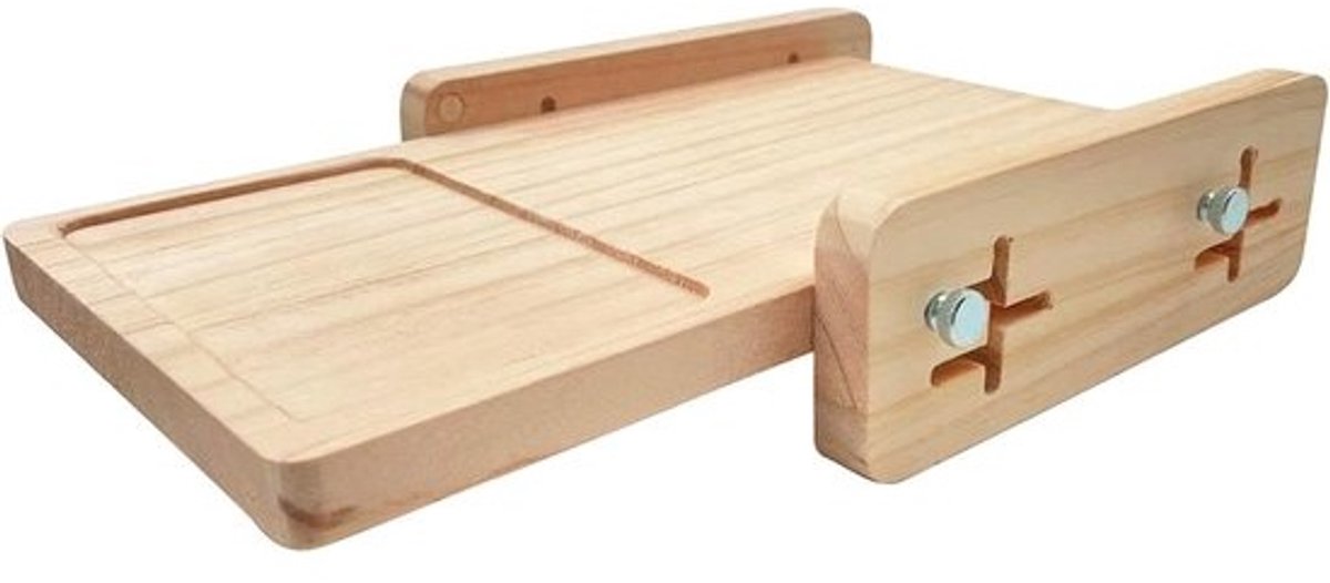 Broodsnijder Gids - Bakbenodigdheid - Gelijkmatig Snijden - Met Kruimellade - 28x19x5 cm - Houtkleur