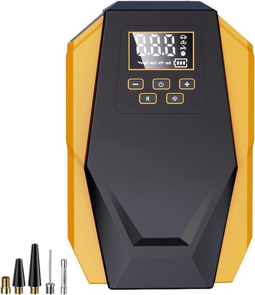 Draagbare Bandenpomp - Luchtcompressor Auto - Banden Oppompen - Digitaal Display - 150 PSI - Zwart