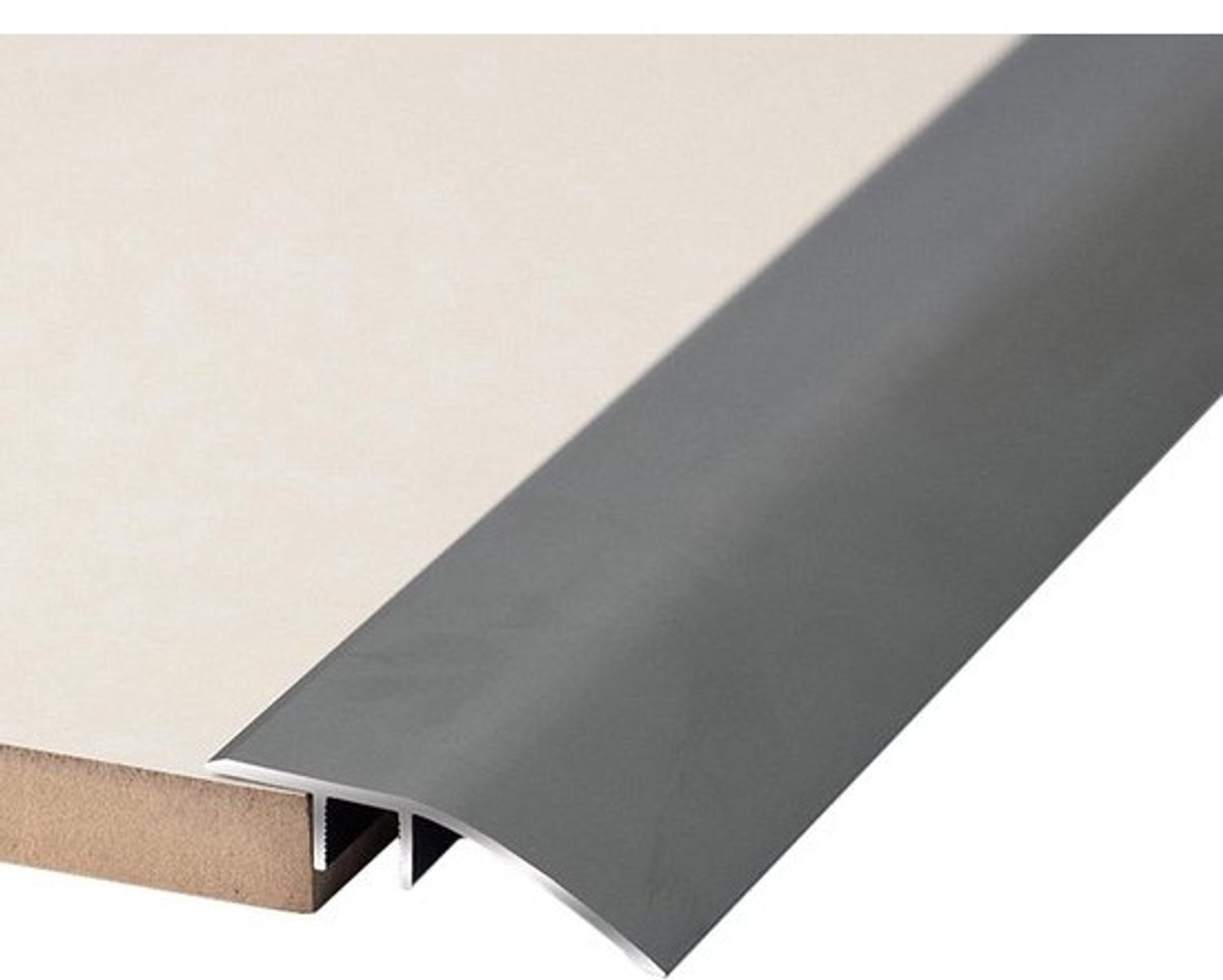 Vloerprofiel - Overgangsstrip - Vloeren Egaliseren - Duurzaam Aluminium - 90-140 cm - Grijs