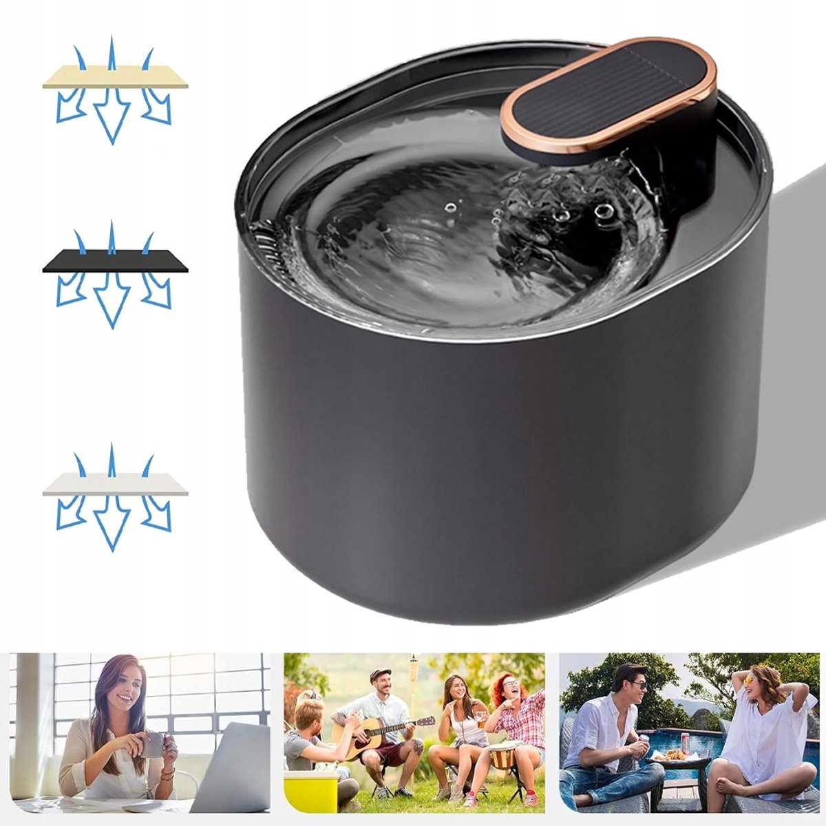 Stille Katten Drinkfontein 3L - Automatische waterdispenser voor honden