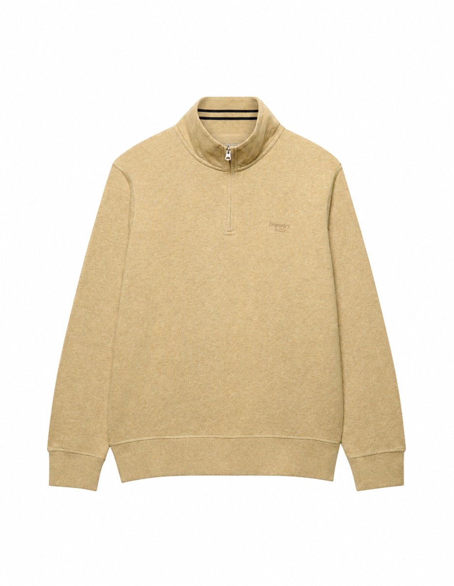 Superdry Essential Serif Logo Sweatshirt Met Halve Rits L Man Grijs