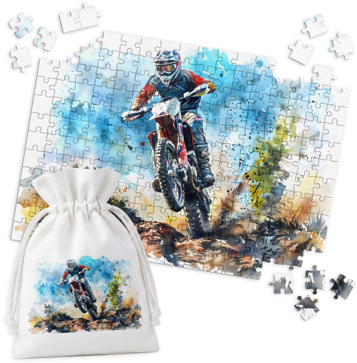 Houten Puzzel Motorcross - 192 Stukjes