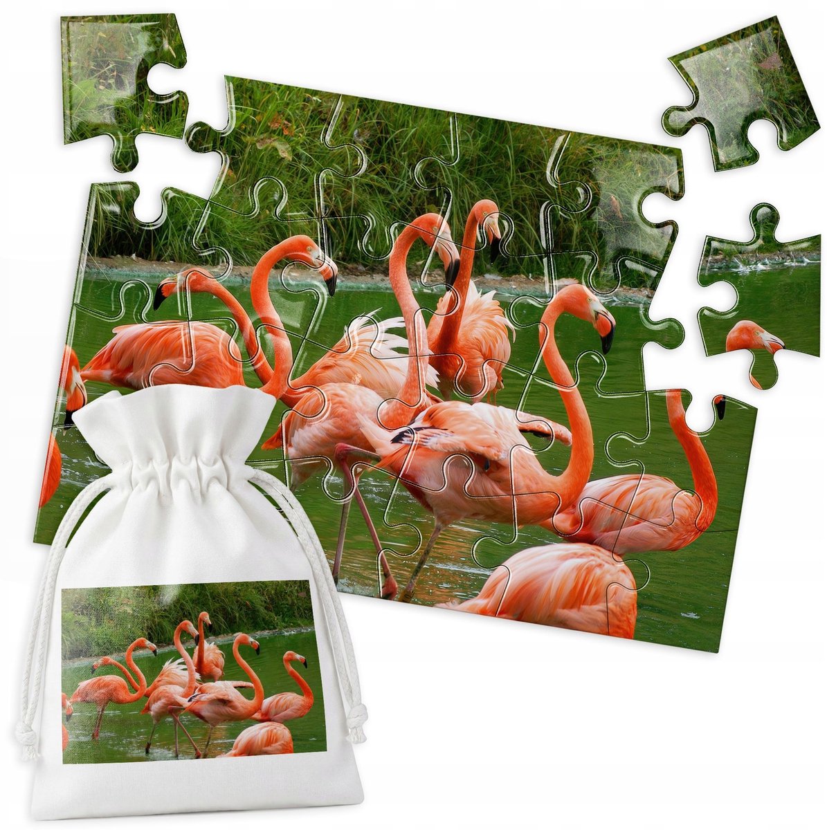 Flamingo Puzzel 24 Stukjes - Roze Vogels