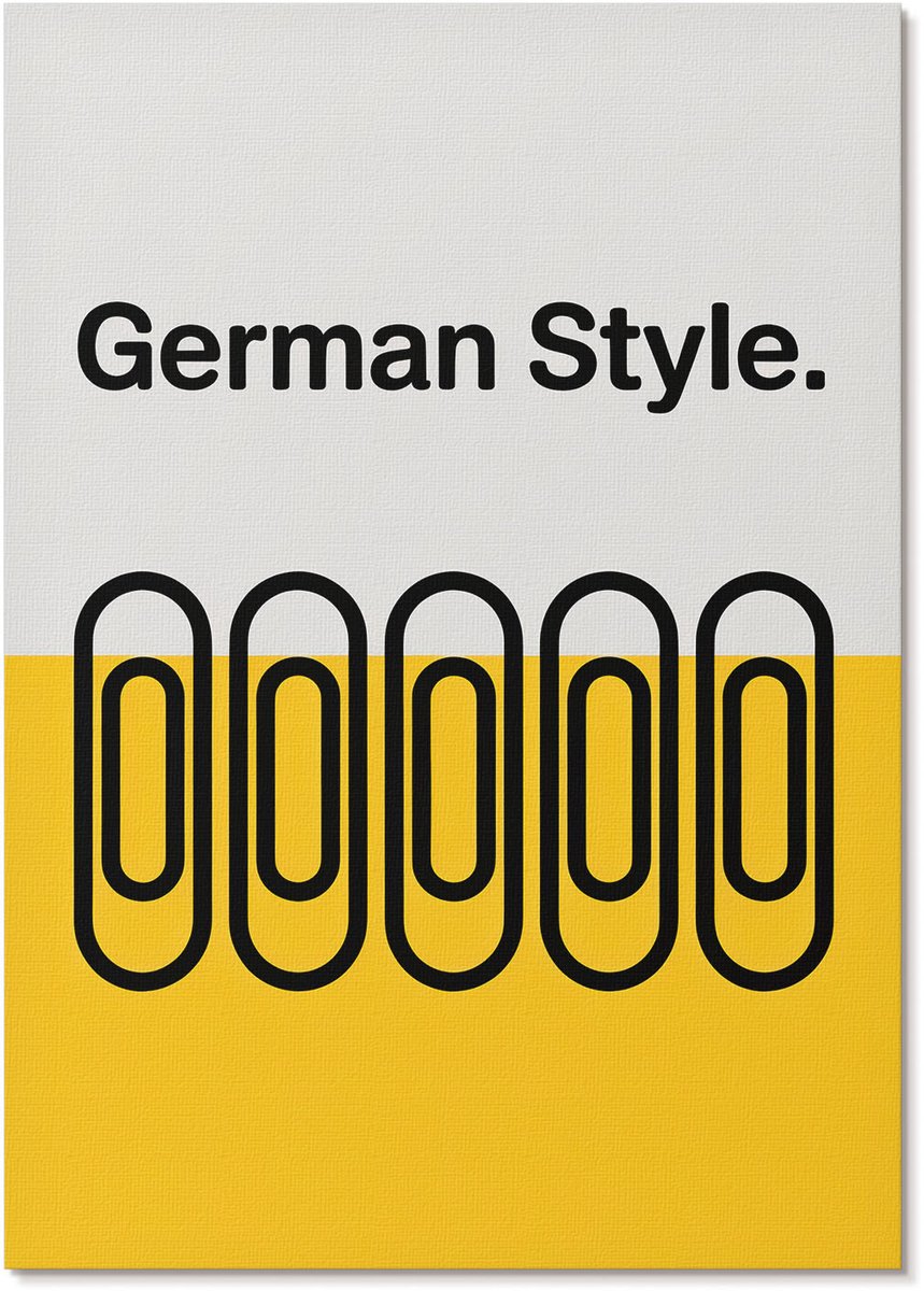 Tulup Polycanvas Poster - Duitse Bierstijl, Typografie - A4 - Geel Motief - Rechthoek - Wandkunst - Woonkamer, Slaapkamer, Kantoor - Modern