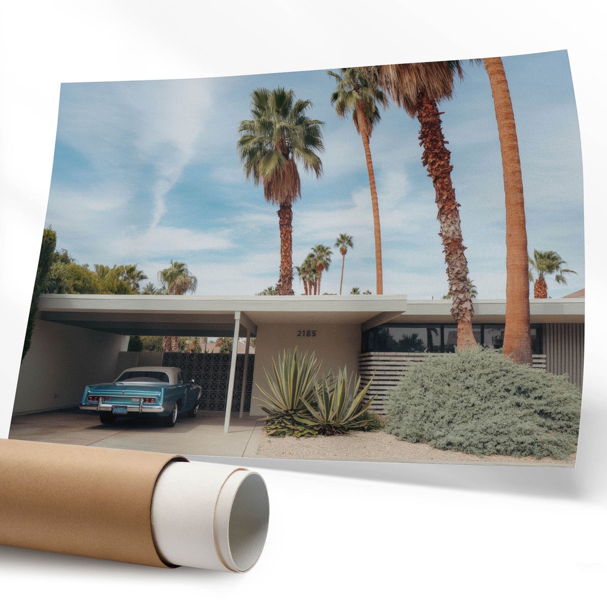 Coloray Polycanvas Poster - Turkooizen Golven, Fotografie - 594 x 840 mm - Turkoois Wandposter - Rechthoek - Muurdecoratie - Woonkamer - Modern