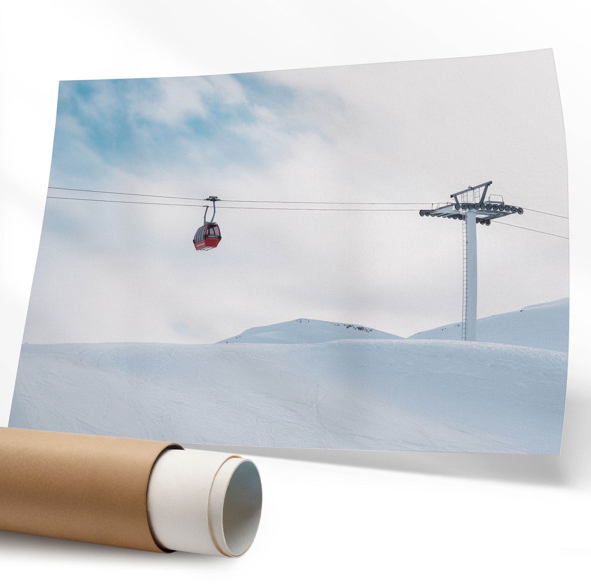 Coloray Polycanvas Poster - Berglandschap, Fotografie - 594 x 840 mm - Grijs Wanddecoratie - Rechthoek - Kunstposter - Slaapkamer - Klassiek